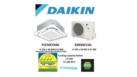 New Daikin R32 Skyair Single Split Inverter System Ceiling Cassette Vision Air