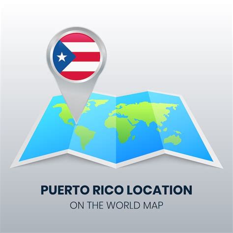 Cono De Ubicaci N De Puerto Rico En El Mapa Mundial Vector Premium