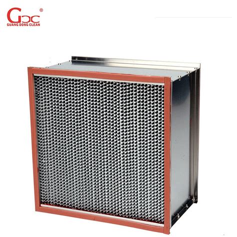 250m3 H 400degree H14 High Temperature Hepa Filter With Baffle Plate