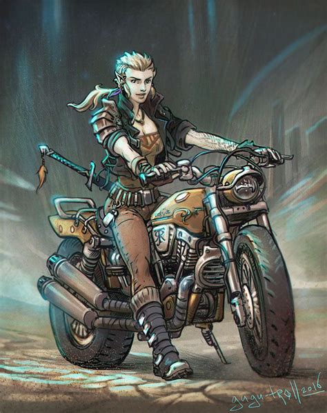 http://www.deviantart.com/art/Biker-elf-girl-650699843 | Cyberpunk ...