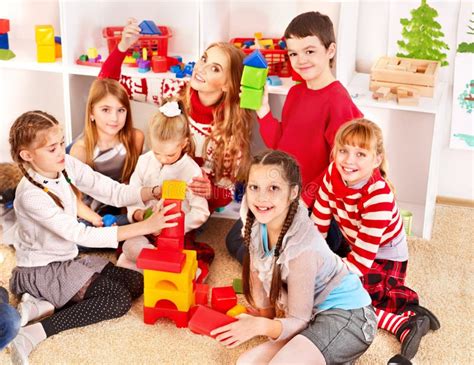 Children In Kindergarten Stock Image Image Of Education 27677613