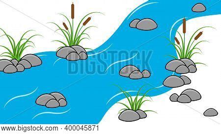 Cartoon River Reeds, Vector & Photo (Free Trial) | Bigstock