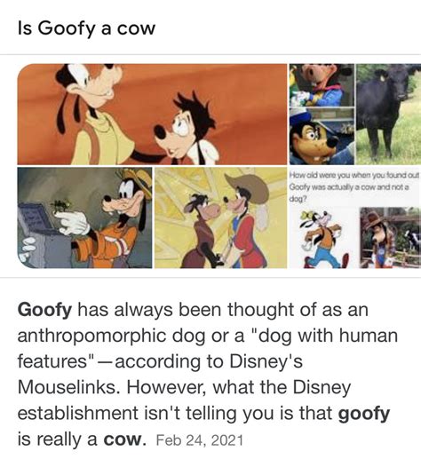 Is Goofy A Dog Or A Cow