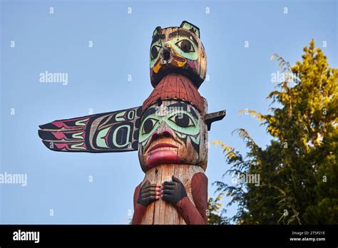 Alaska Ketchikan, Totem poles at SAXMAN NATIVE VILLAGE Stock Photo - Alamy