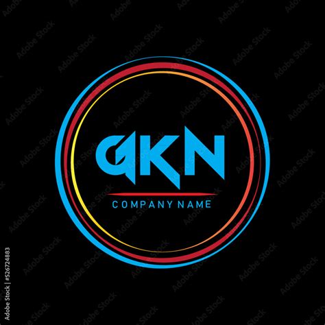 GKN A,GKN Logo Design,GKN Letter Logo Design On Black Background,Three ...