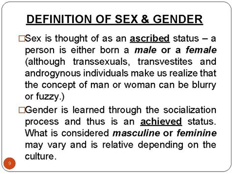 Gender Sexuality 1 Difference Between Sex Gender Terms