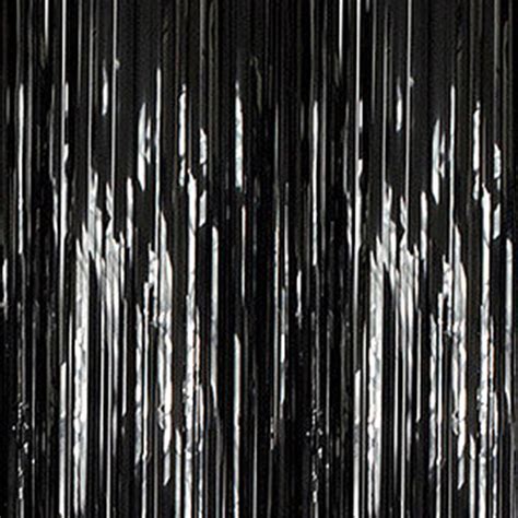 Black Metallic Fringe Curtain