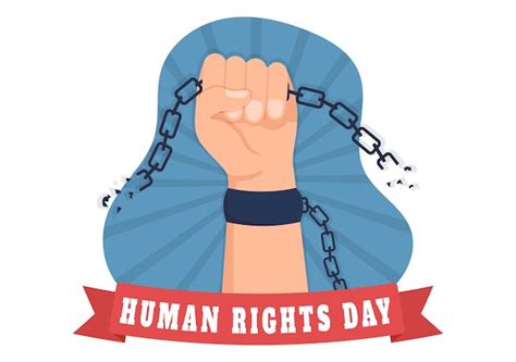 Premium Vector Human Rights Day Template Hand Drawn Flat Cartoon