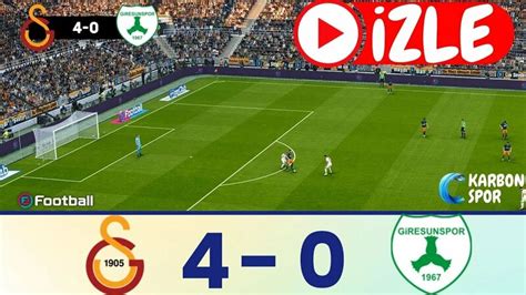 Galatasaray giresunspor maçı canlı izle türkiye süper lig 21 hafta