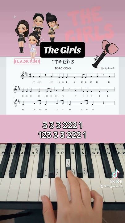 The Girls Blackpink Piano Tutorial 블랙핑크 피아노 Youtube