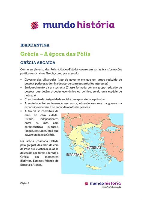 PDF Grécia A época das Pólis Grécia Antiga Conhecida por seu