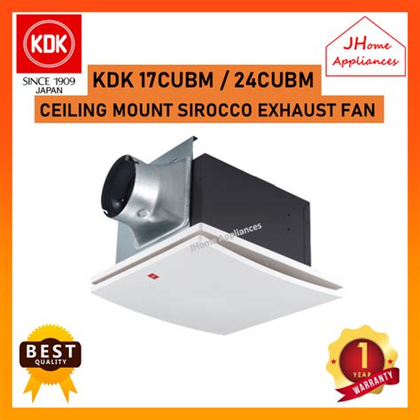 KDK 17CUBM 24CUBM CEILING MOUNT SIROCCO VENTILATING EXHAUST FAN