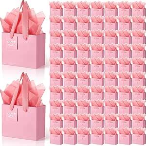 Amazon Zhanmai 100 Pcs Mini Gift Bags Bulk With Tissue Paper 4 7 X