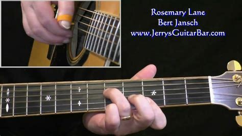 Bert Jansch - Rosemary Lane Guitar Lesson, Tab & Chords - JGB