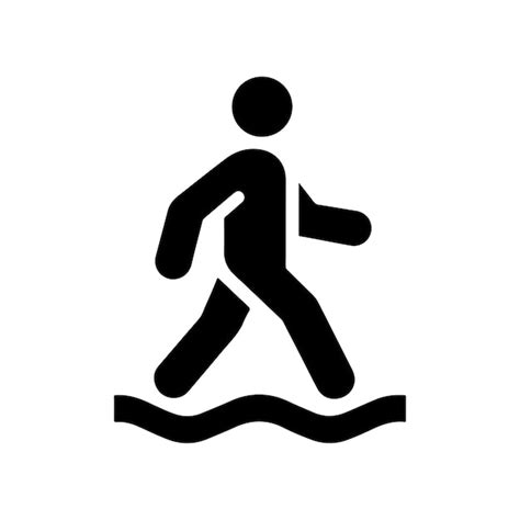 Running Human Icon Silueta Icono Vectorial De Hombre Caminante Signo