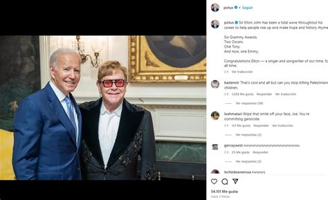 Así Celebró Joe Biden Que Elton John Alcanzara La Corona “egot” Al