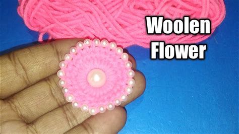 Super Easy Woolen Flower Making Idea With Finger Hand Embroidery