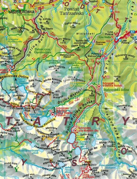 TATRY I SPISZ SKŁADANA MAPA TURYSTYCZNA TATRA PLAN