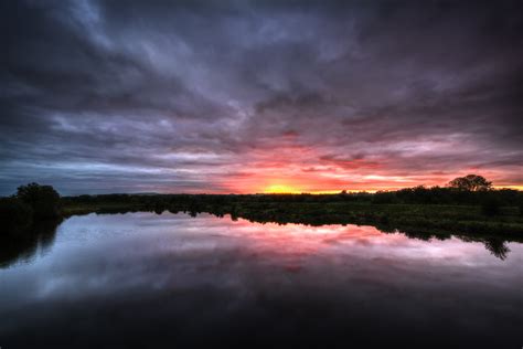 Tapety slunečnímu záření stromy krajina západ slunce noc jezero