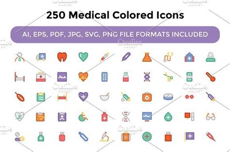 250 Medical Colored Icons | Icon, Health icon, Medical