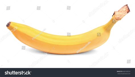 Refreshing Sweet Unpeeled Whole Banana Isolated Stock Photo 683100316