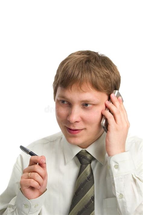 Businessman Talking on the Phone Sitting in a Chair. Stock Photo - Image of person, copy: 36893548