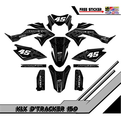 Jual DECAL KLX DTRACKER 150 STICKER FULL BODY STRIPING VARIASI KLX