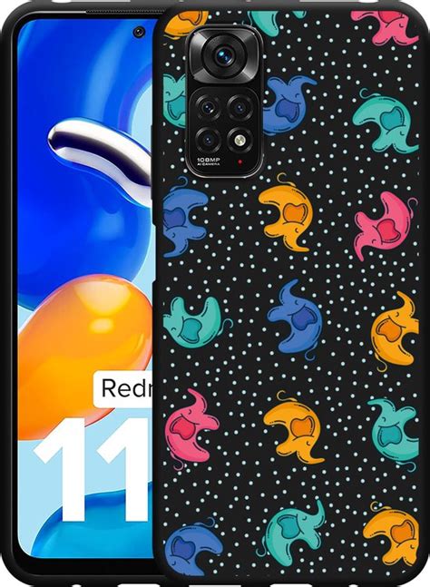 Redmi Note S Hoesje Zwart Happy Elephant Designed By Cazy Bol