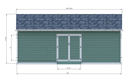 12x24 Gable Storage Shed Plan