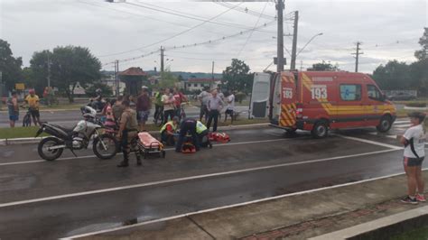 Mulher Fica Ferida Em Queda De Moto Na Avenida Perimetral