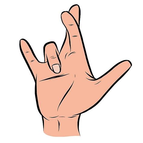 I Love You Sign Language Drawing | Free download on ClipArtMag