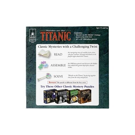 Murder On The Titanic Mystery Jigsaw Puzzle Buy Online Here Portmeirion Online