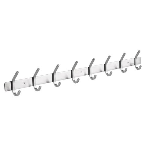 Amzdeal Coat Hook Rack Wall Mounted Coat Hanger Stainless Steel Hook Rail 8 Ebay