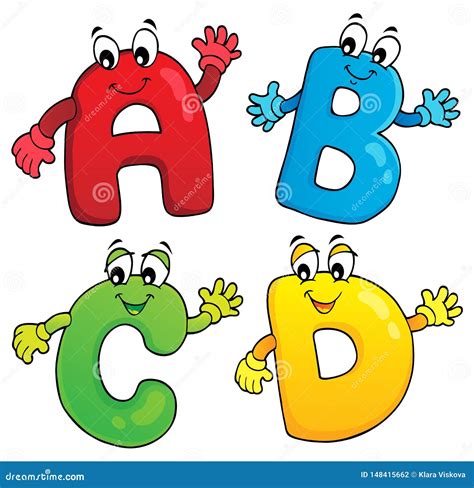 Cartoon Abcd Letters Theme Stock Vector Illustration Of Decoration