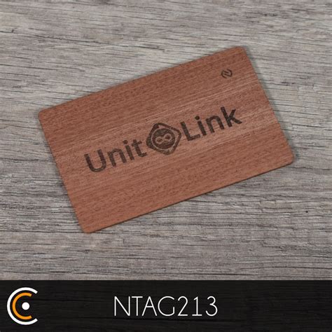 Custom NFC Card NXP NTAG213 Sapele Front Engraving NFC CARDS