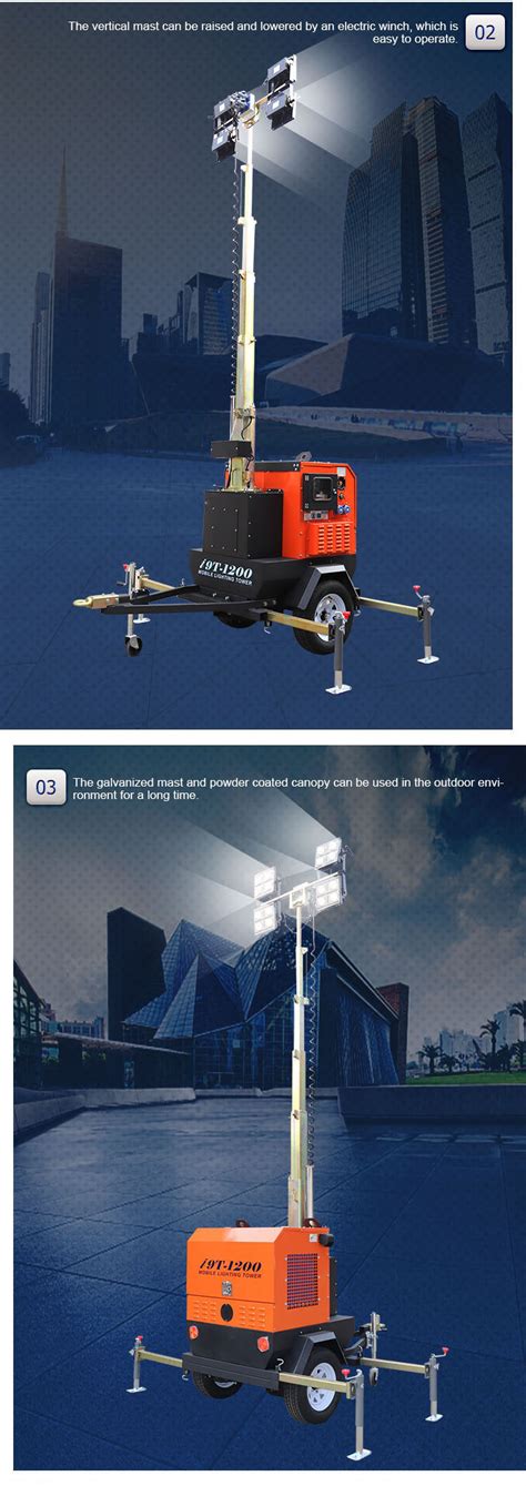 Swt I9t1600 Trailer Mounted Electric Vertical Mast Mobile Lighting