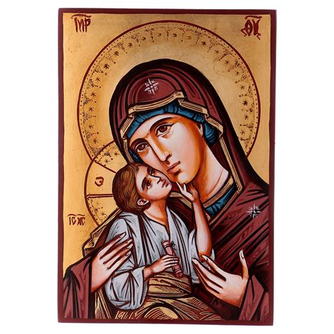 Icon of the Virgin Mary with Baby Jesus 32x22 cm | online sales on ...