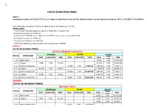 CASO 2 G1 CASO 2 G1 COSTOS Y PRESUPUESTOS Tarea Semana 15 Caso 2