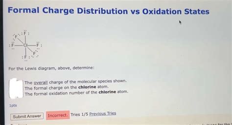 Solved Formal Charge Distribution Vs Oxidation States For