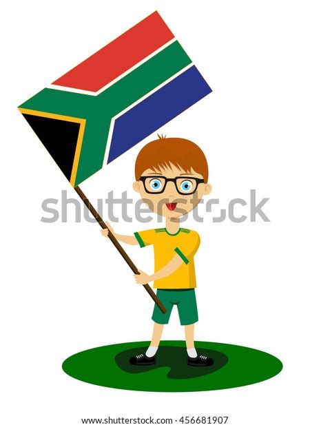 Fan South Africa National Football Team Stock Vector Royalty Free