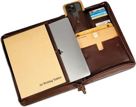 Amazon The Antiq Zipper Padfolio Genuine Leather Padfolio