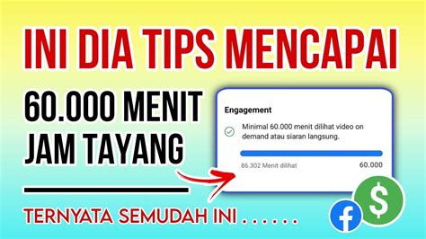 Cara Cepat Menambah Jam Tayang Di Facebook Menit Langsung