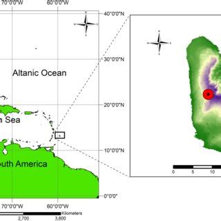 Location of Barbados within the Caribbean region | Download Scientific ...