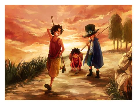 Monkey D Luffy One Piece Portgas D Ace Sabo Tsuyomaru One Piece