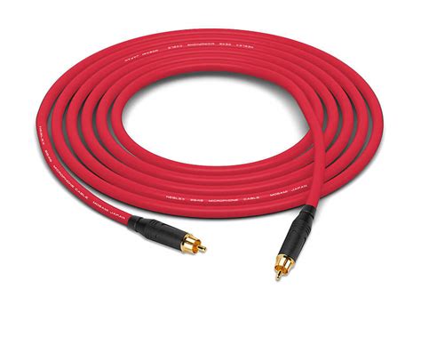 Mogami 2549 Cable Amphenol Gold RCA To RCA Red 3 Feet Reverb