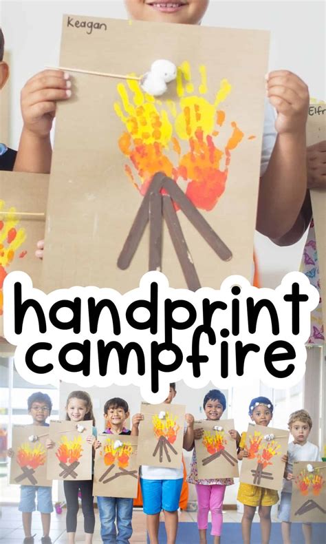 Handprint Campfire Craft In The Playroom