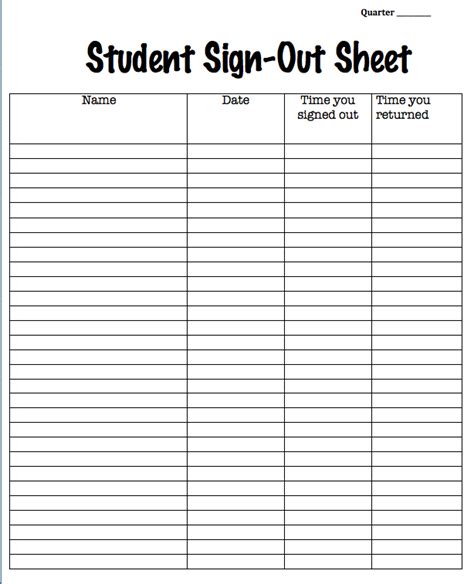 Free Printable Sign Up And Sign In Sheet Pdf Templates Artofit