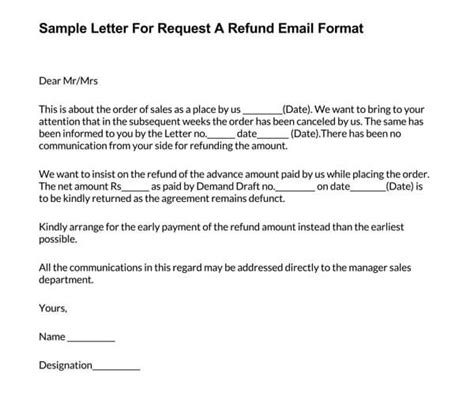 12 Best Refund Request Letter Sample Templates