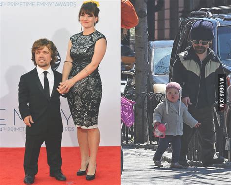 Peter Dinklage (Game of thrones) with his wife and daughter - 9GAG