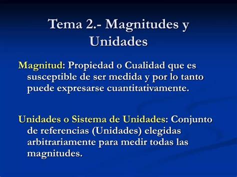 Ppt Tema Magnitudes Y Unidades Powerpoint Presentation Free